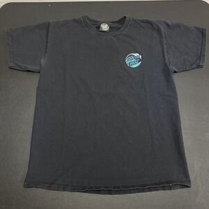 Santa Cruz Skateboards T-Shirt Youth‎ Large Black Logo Waves Surfing